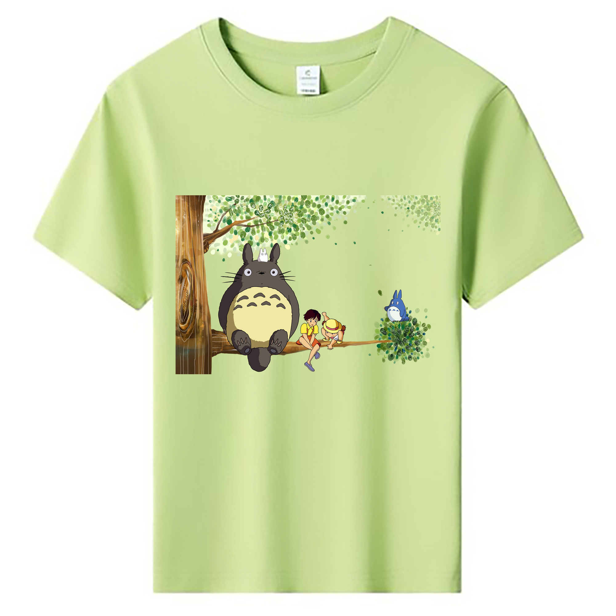 （画像用） となりのトトロ 草壁メイ 草壁サツキ My Neighbor Totoro Satsuki Kusakabe Mei Kusakabe 綿100％キッズTシャツ（フロントプリント）